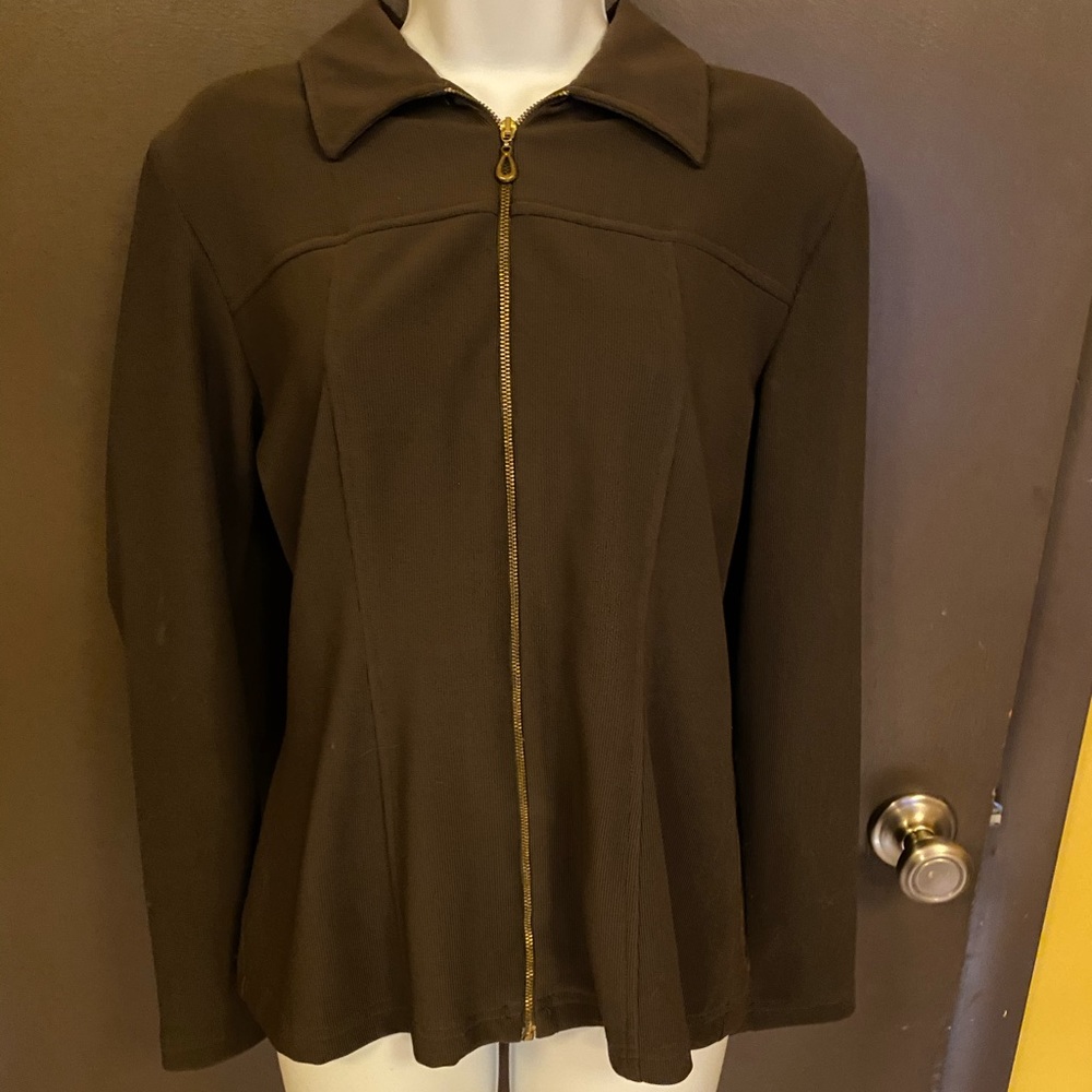 😍 Vintage Karibo Brown zip up Cardigan Jacket s/m